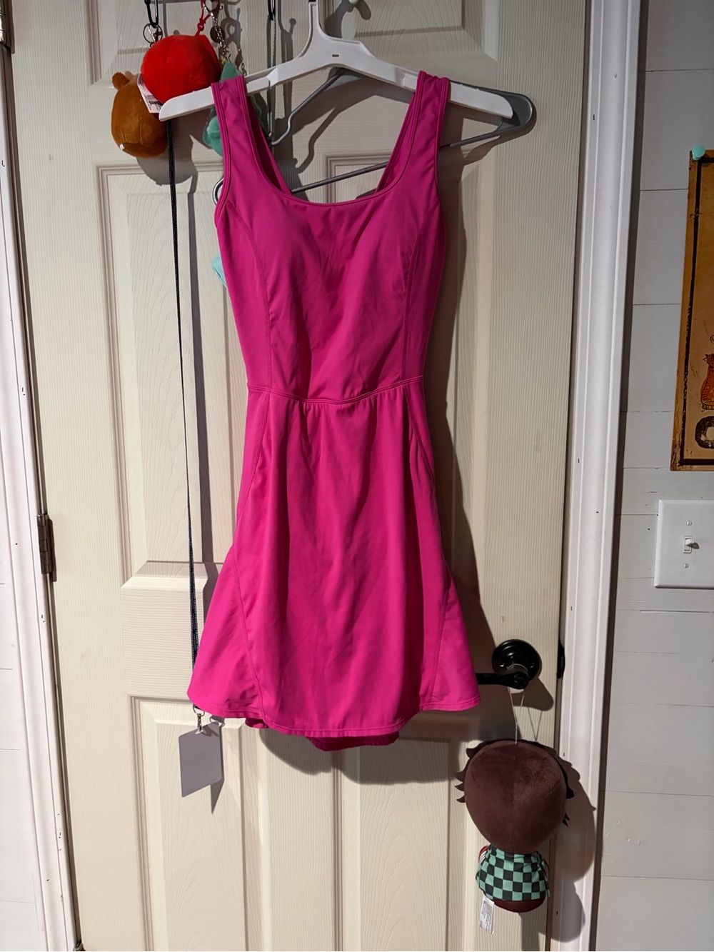 HALARA Hot Pink Scoop Neck Fit & Flare Dress